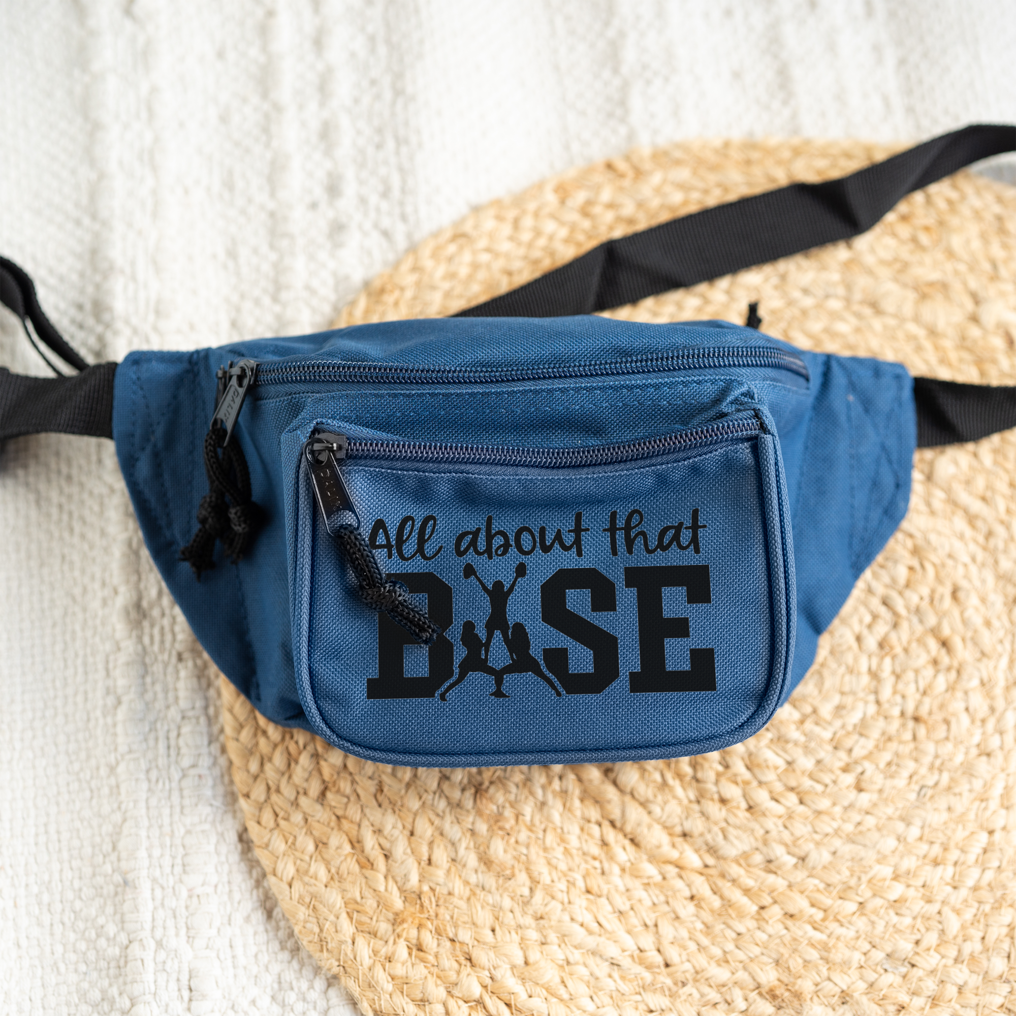 Its All About That Base Cheer Fanny Pack, Cheer Team Gifts Fanny Packs, Hands-Free Waist Bag, Adjustable Belt
