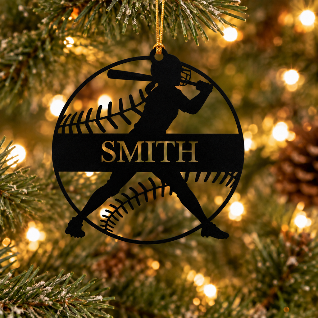 Personalized Baseball Metal Ornament