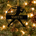 Personalized Baseball Metal Ornament