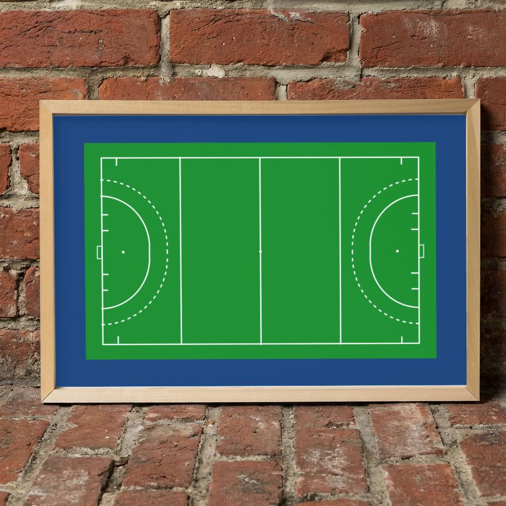 Field Hockey Field Wall Art, Framed Sports Sign, Field Hockey Bedroom Decor, Girls Room Wall Art, Athlete Gift, Sports Room Decor
