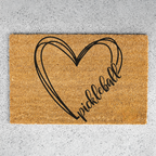 Pickleball Heart Coir Doormat