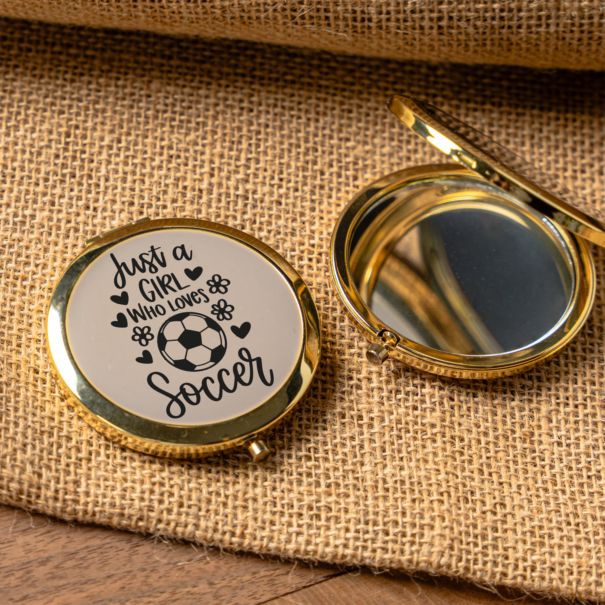 Just a Girl Who Loves Soccer Compact Mirror