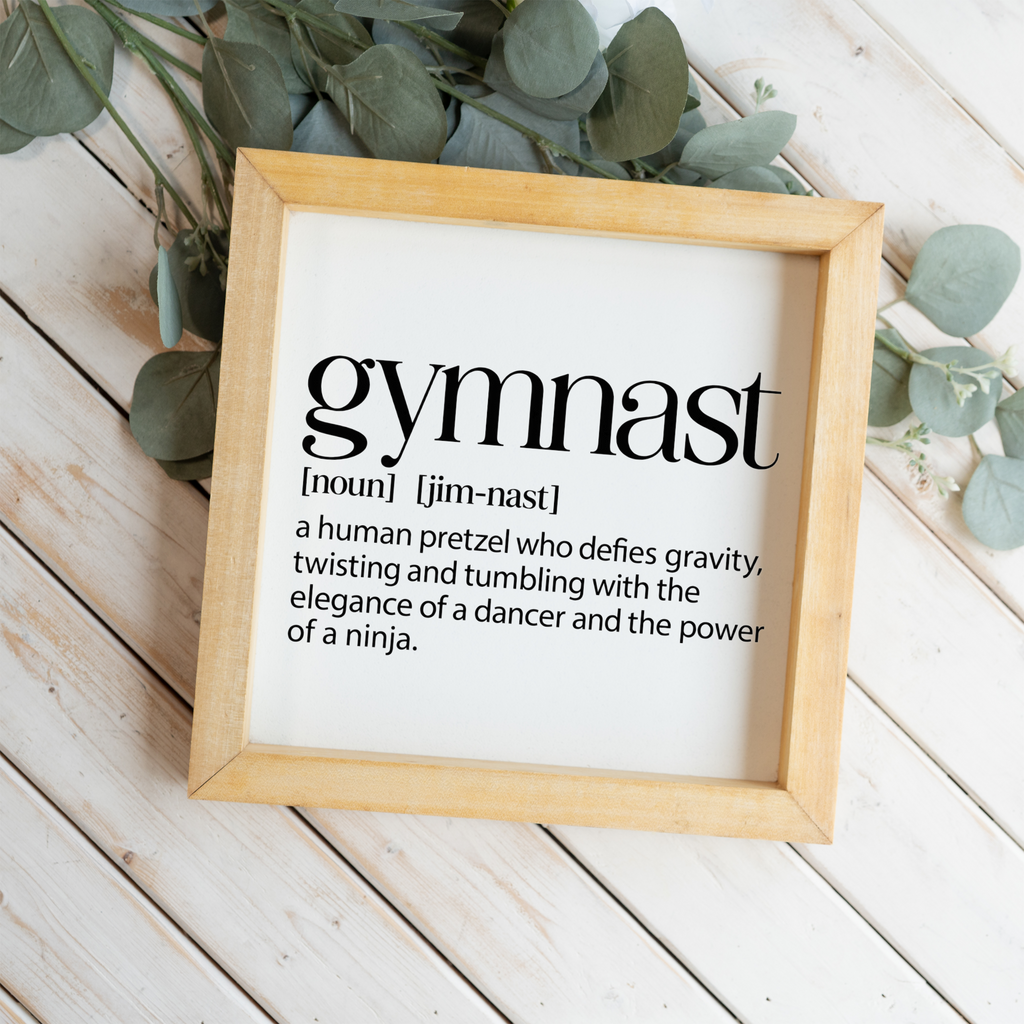 Gymnast Wall Art, Funny Gymnast Definition Sign, Gymnastics Room Decor, Gymnast Gift, Girls Gymnastics Bedroom Decor, Coach Gift