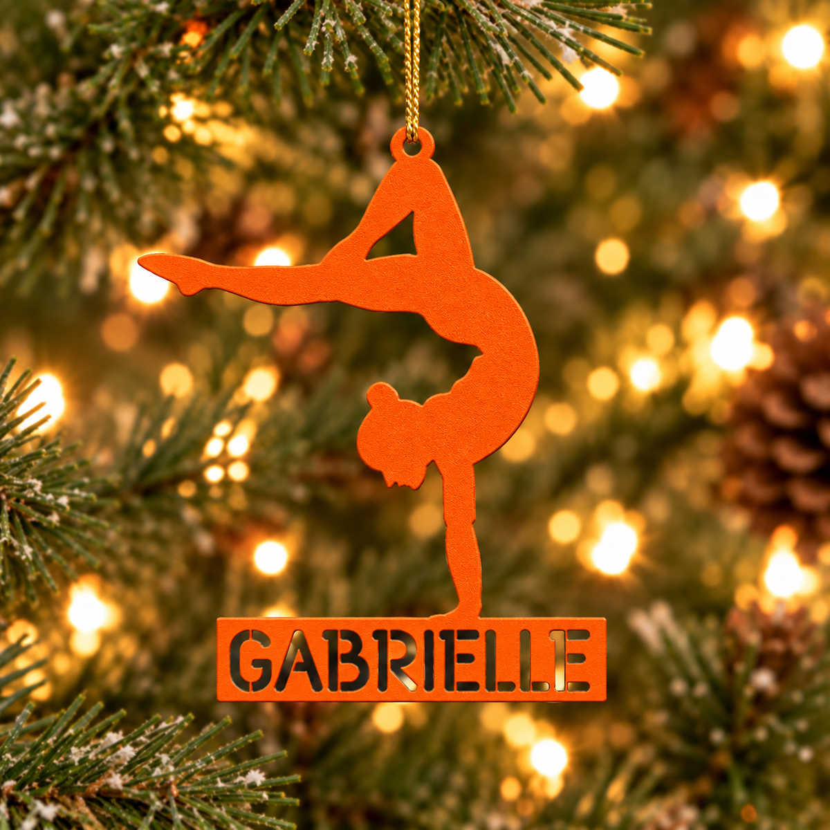 Gymnast Personalized Metal Ornament