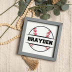 Personalized Baseball Sign, Custom Name Baseball Decor, Boys Sports Room Sign, Baseball Player Gift, Custom Kids Bedroom Wall Decor