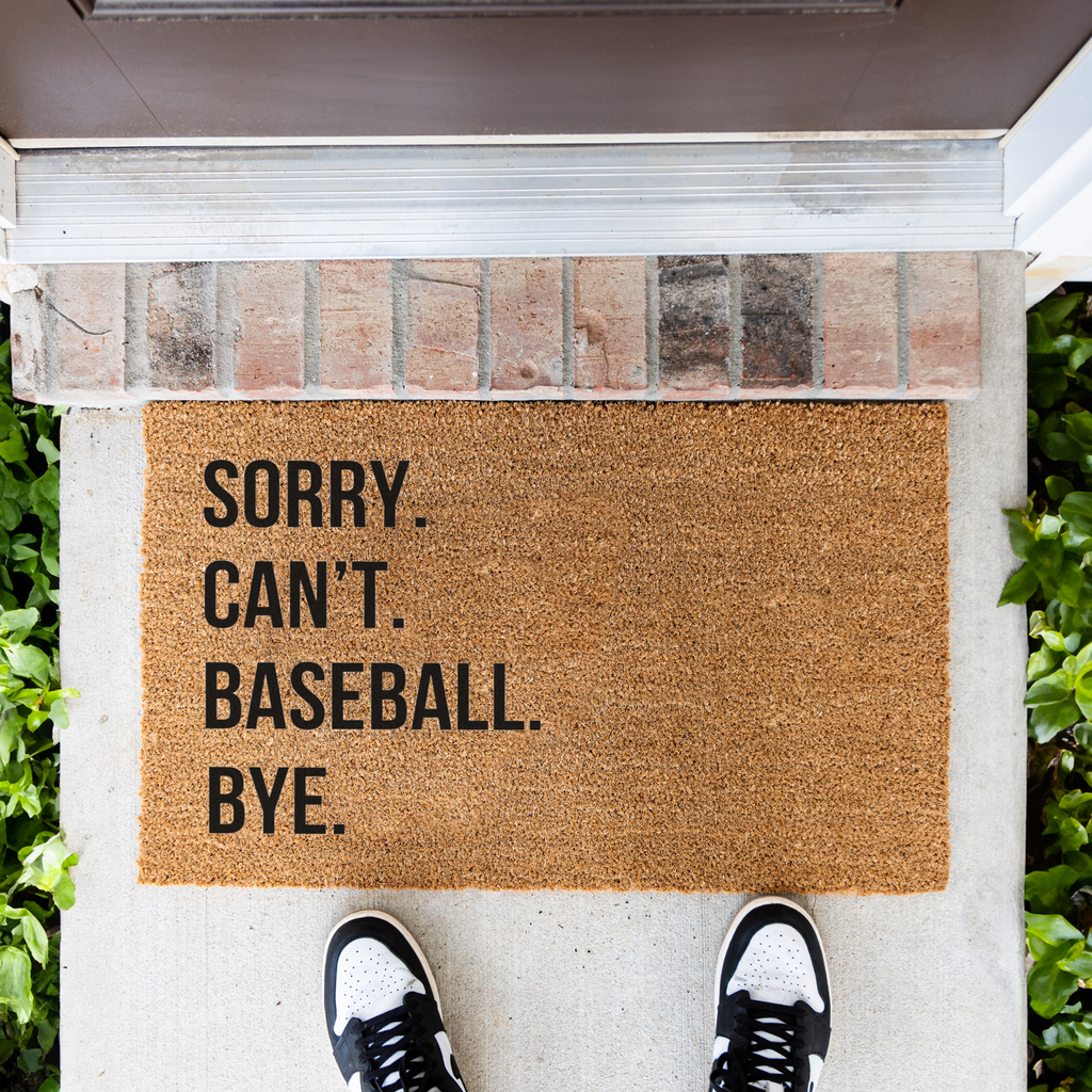 Funny Baseball Doormat