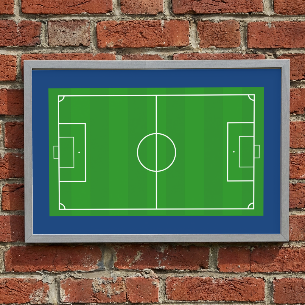 Soccer Field Wall Art, Framed Soccer Sign, Soccer Room Decor, Sports Wall Art, Boys Bedroom Decor, Soccer Player Gift
