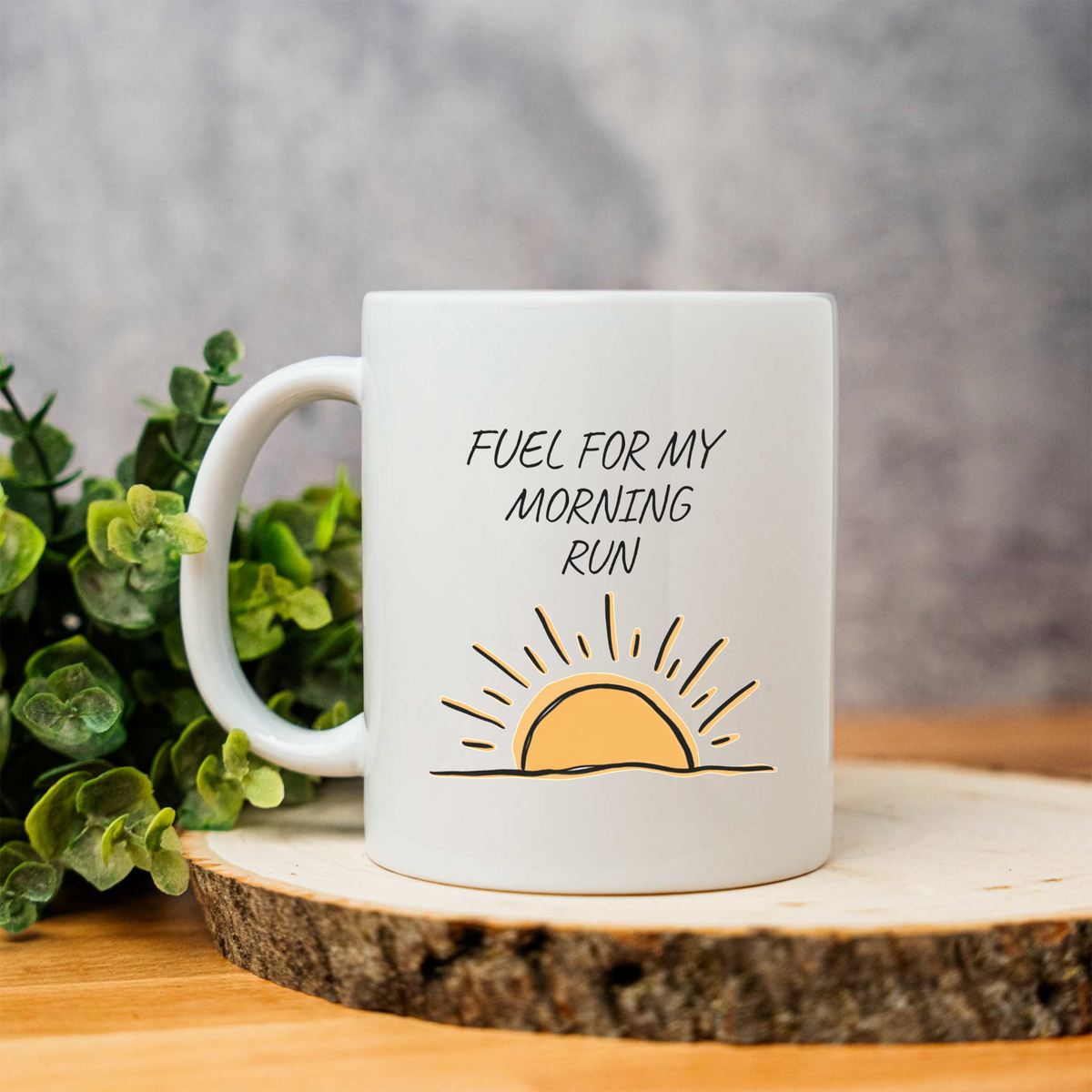 Runner Coffee Mug, Fuel for My Morning Run Mug, Running Gift for Women Men, Runner Gift, Marathon Training Coffee Cup, Running Coach Gift