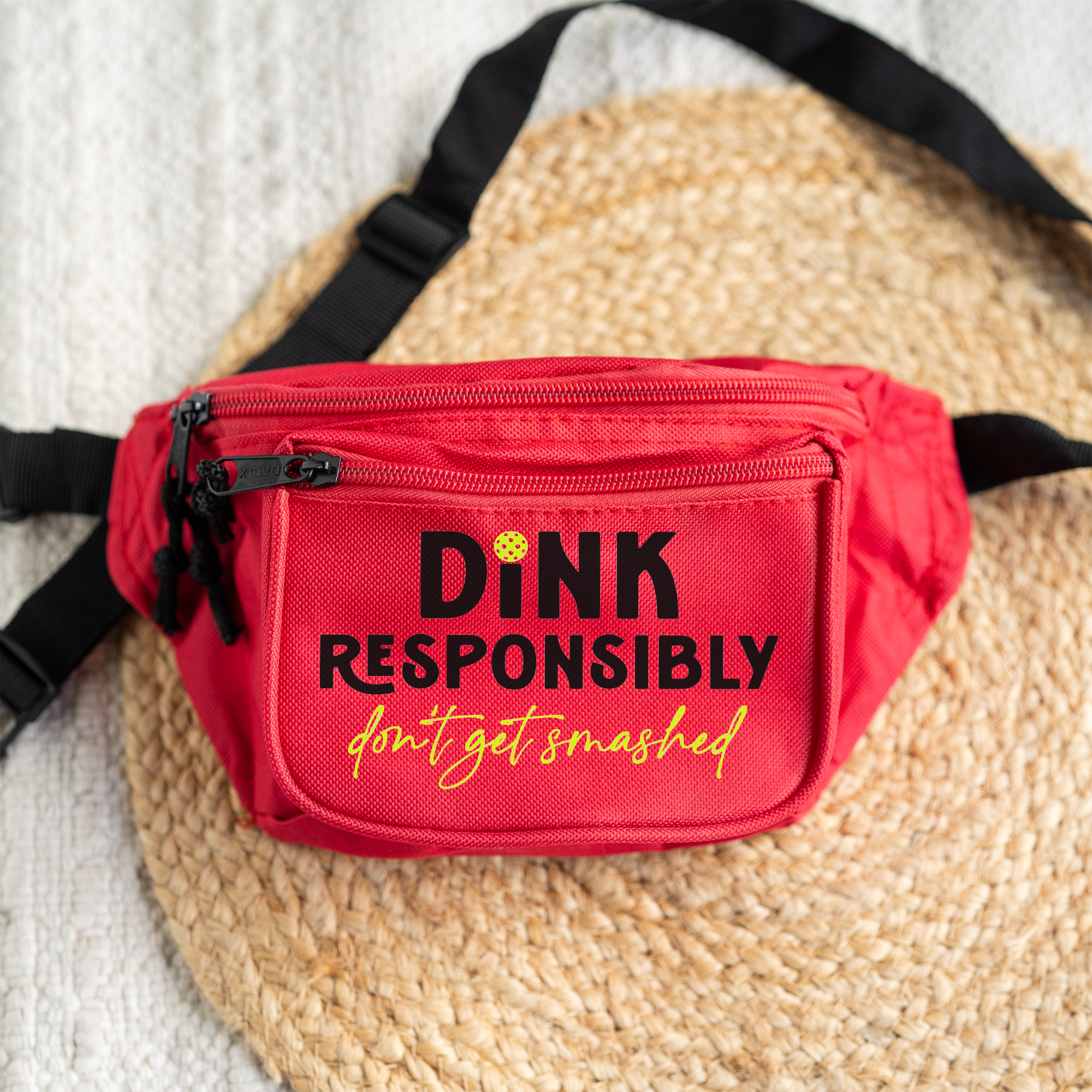 Dink Responsibly Pickleball Belt Bag