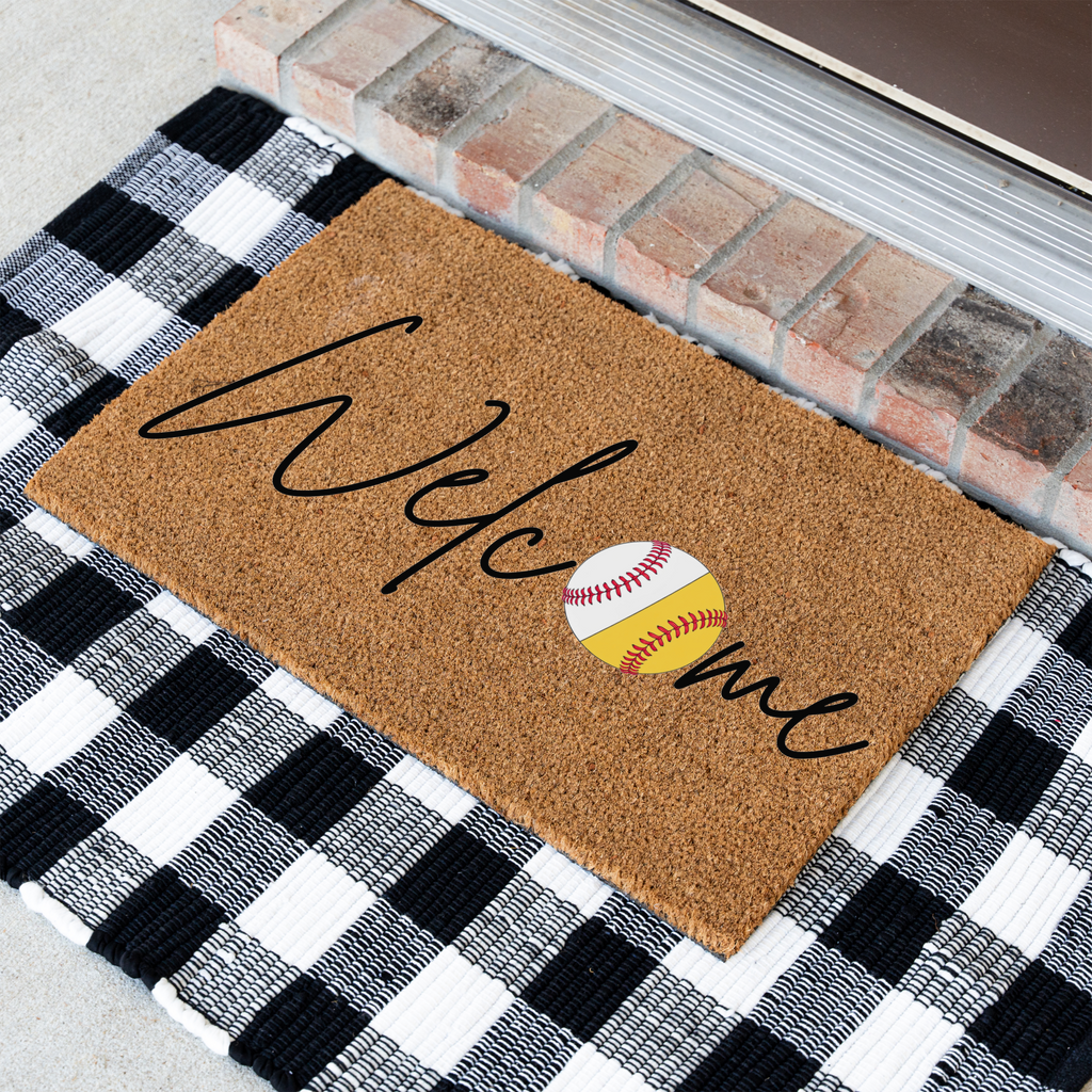 Welcome Baseball Doormat