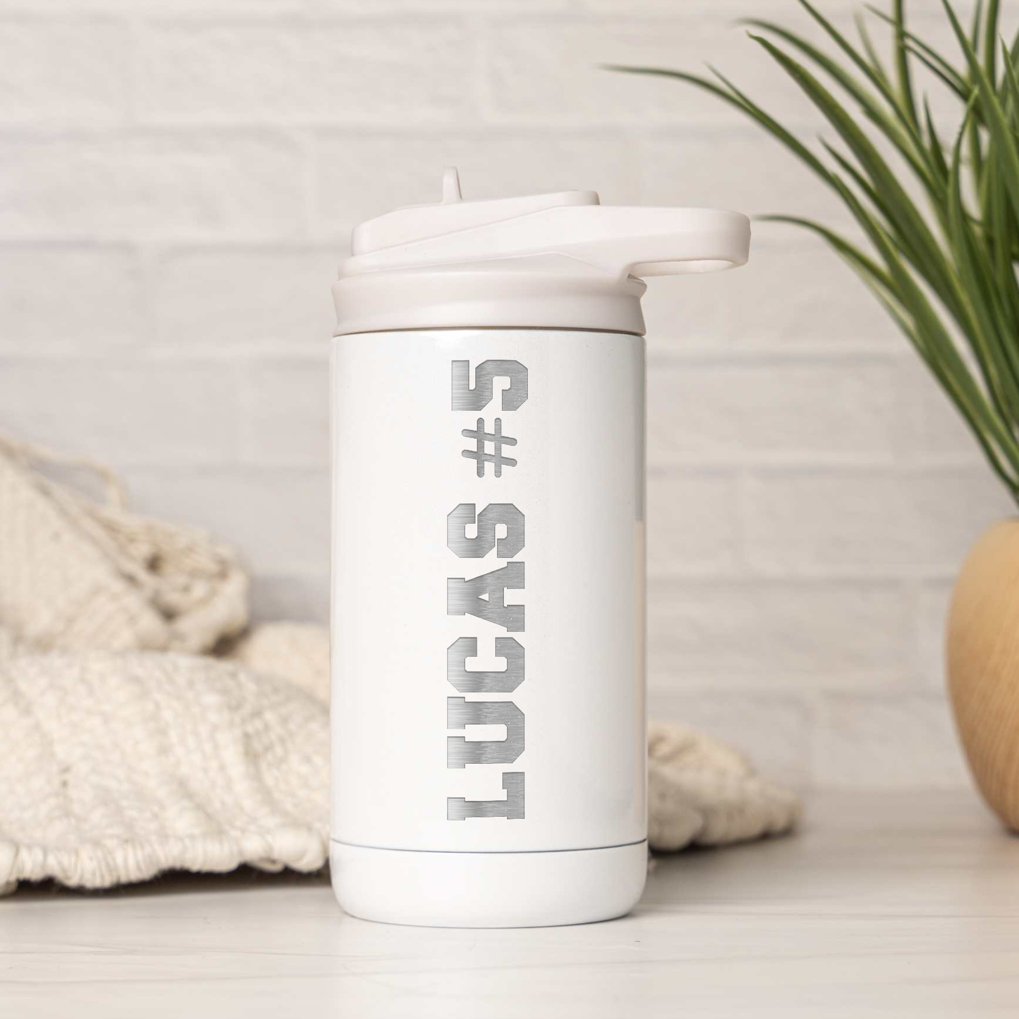 12oz Personalized Kids Tumbler With Name and Number