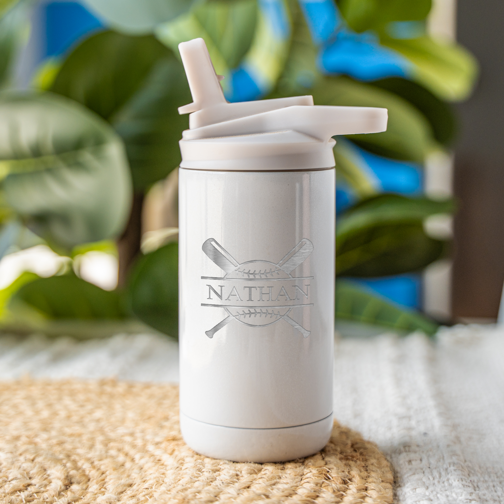 Personalized Monogram Baseball 12oz Kids Tumbler