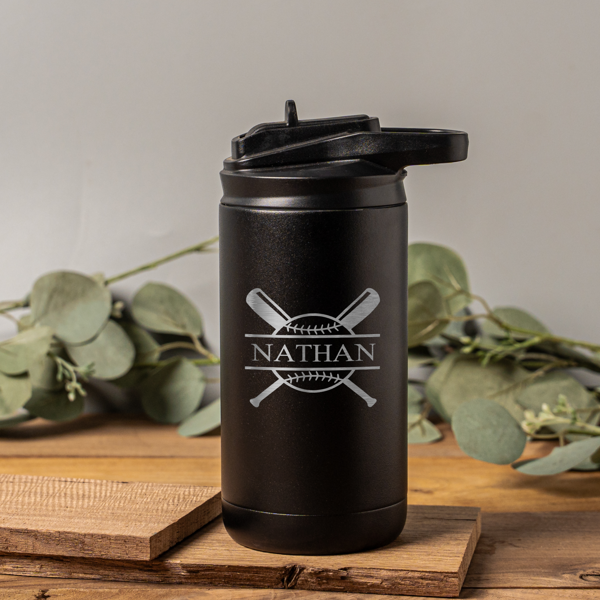 Personalized Monogram Baseball 12oz Kids Tumbler