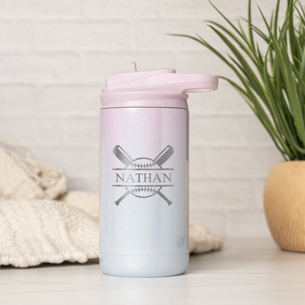 Personalized Monogram Baseball 12oz Kids Tumbler