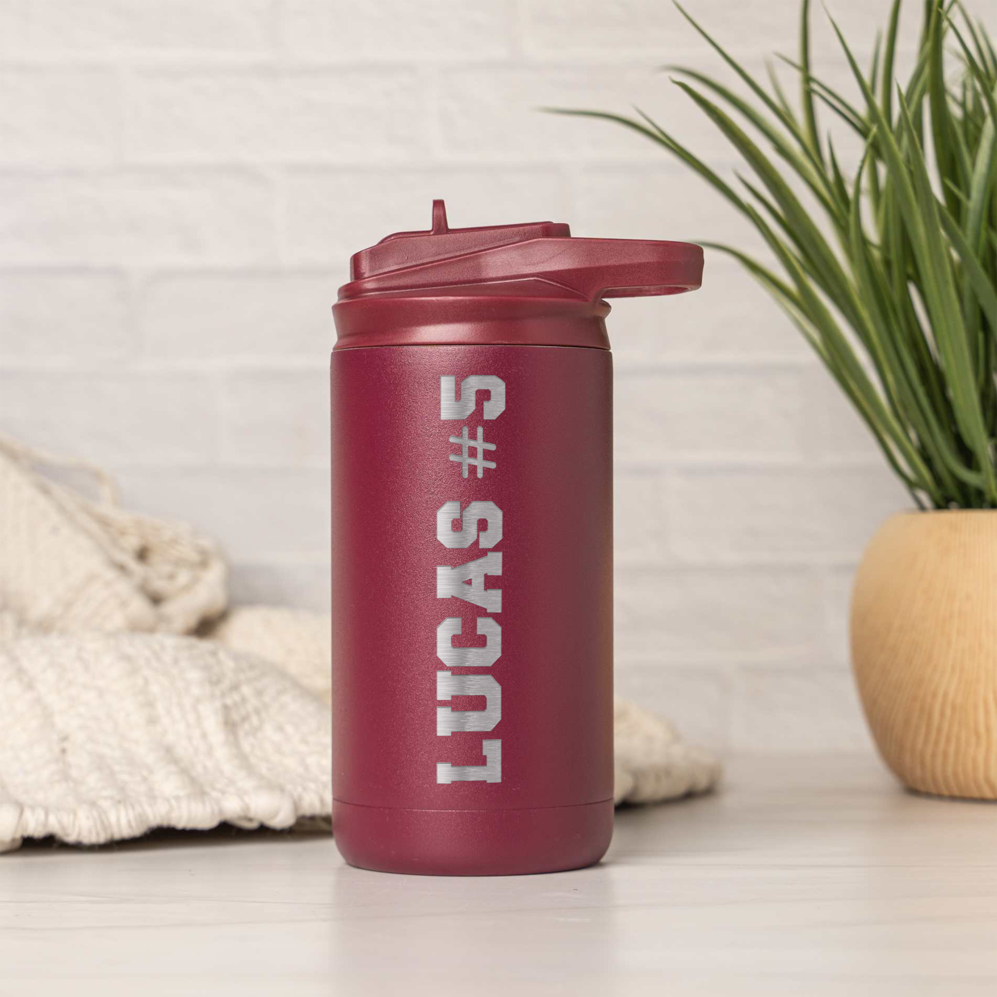 12oz Personalized Kids Tumbler With Name and Number